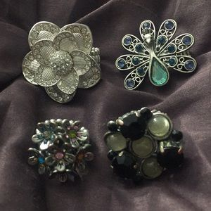 Lot of fashion statement rings